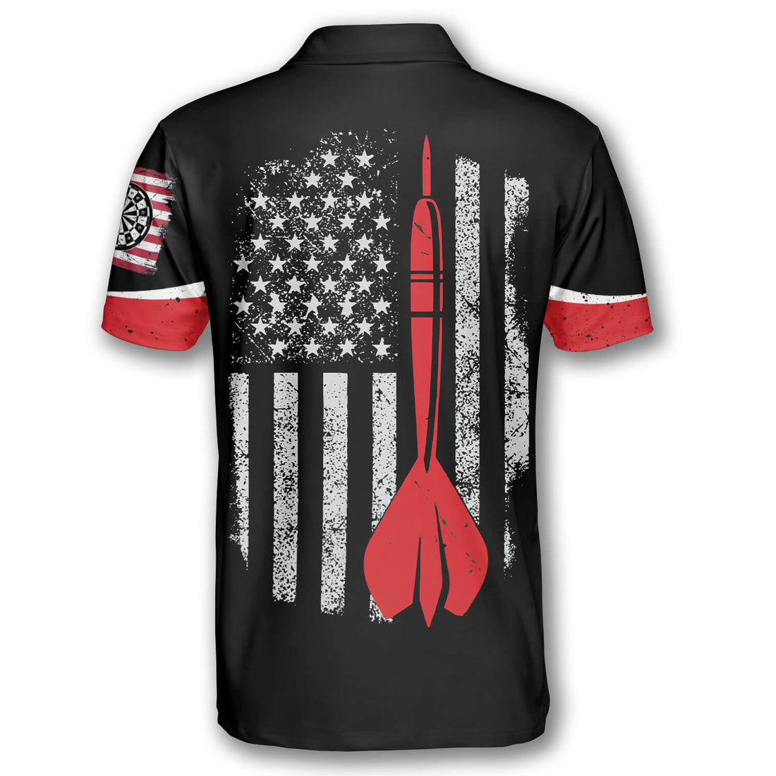 Darts and American Flag Darts Shirts for Men Darts Polo Shirt, Custom Dart Jersey for Team, Dartboard Shirts