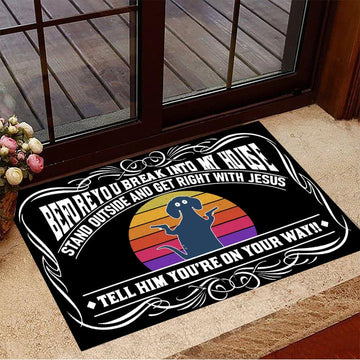 Dog Before You Break Into My House Doormat Front Door Decor Funny Doormat Gift For Friends