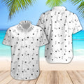 Dog Bones And Paw Prints Pattern Shirt Regular Fit Short Sleeve Slim Fit Casual Full Print Shirt