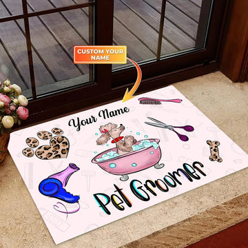 Dog Groomer Door Mat, Pet Groomer, Dog Salon Doormat