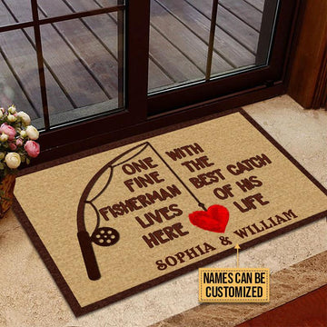 Door Mat Fishing One Great Fisherman Personalized