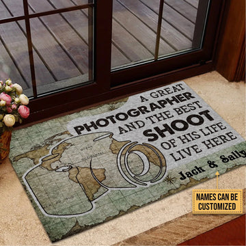 Door Mat Photography A Great Photographer Live Here Personalized