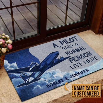 Door Mat Pilot Normal Person Personalized