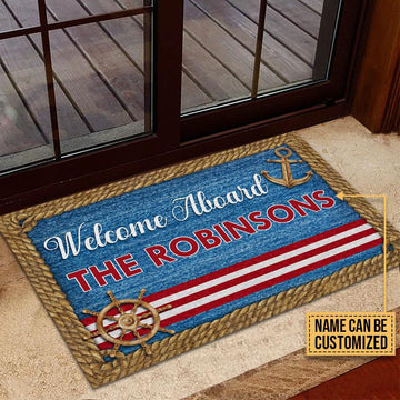 Door Mat Sailor Welcome Aboard Custom