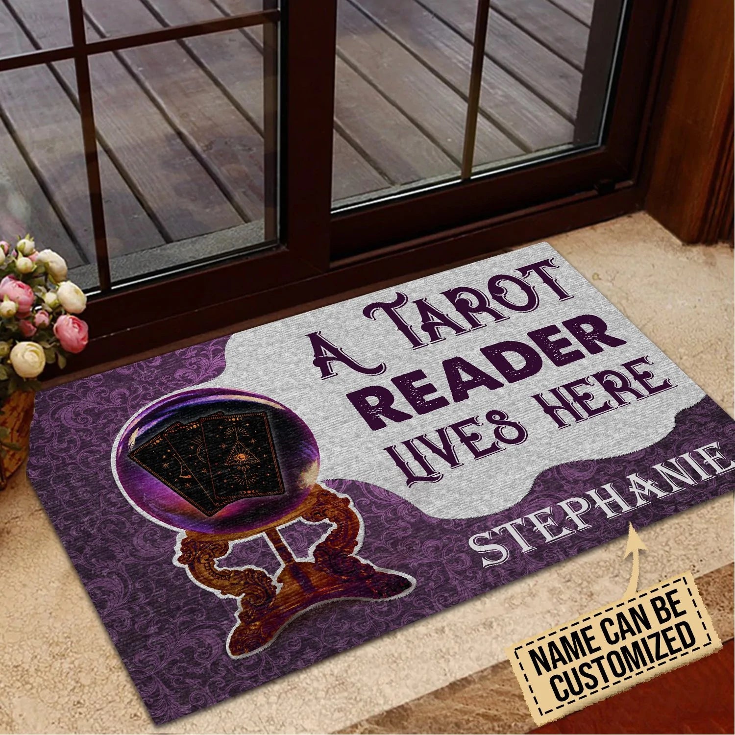 Door Mat Tarot A Tarot Reader Lives Here Personalized