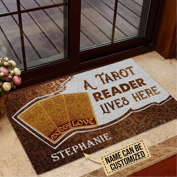 Door Mat Tarot Cards A Tarot Reader Lives Here Personalized