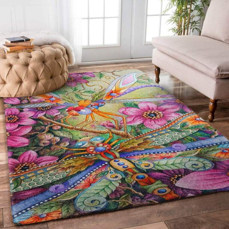 PF 3D Printed Dragonfly Limited Edition Rug Rectangular rug