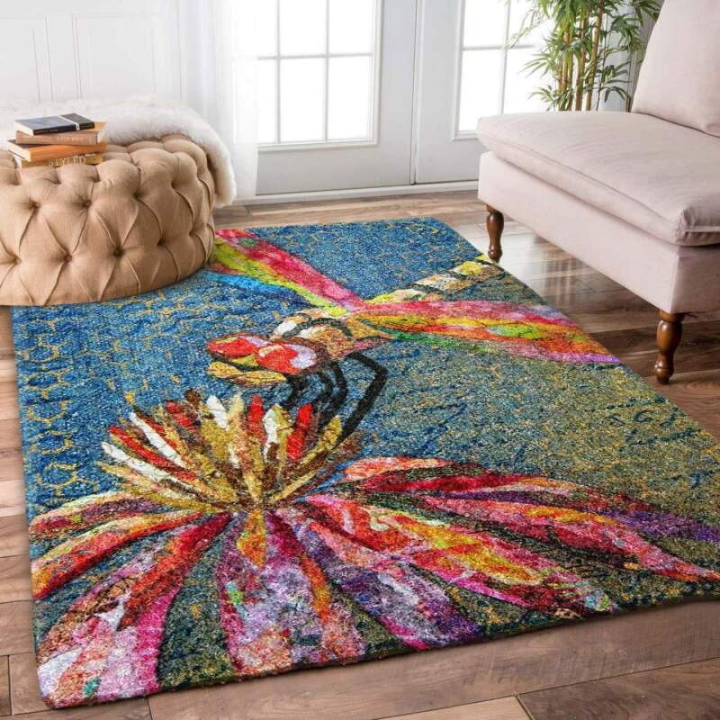 PF 3D Printed Dragonfly Limited Edition Rug  Rectangular rug