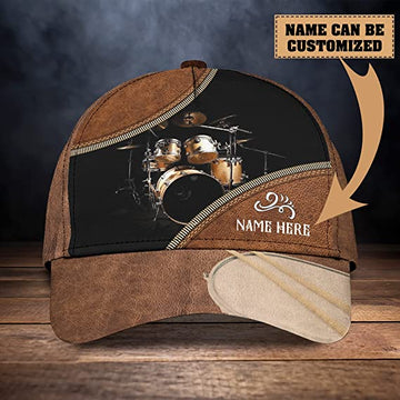 Drum Print Hat for Who Love Music Mens Women’s 3D classic cap