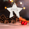 Dog Personalized Puppy Star Wooden Ornament Keepsake