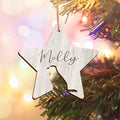 Dog Personalized Puppy Star Wooden Ornament Keepsake