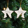 Dog Personalized Puppy Star Wooden Ornament Keepsake