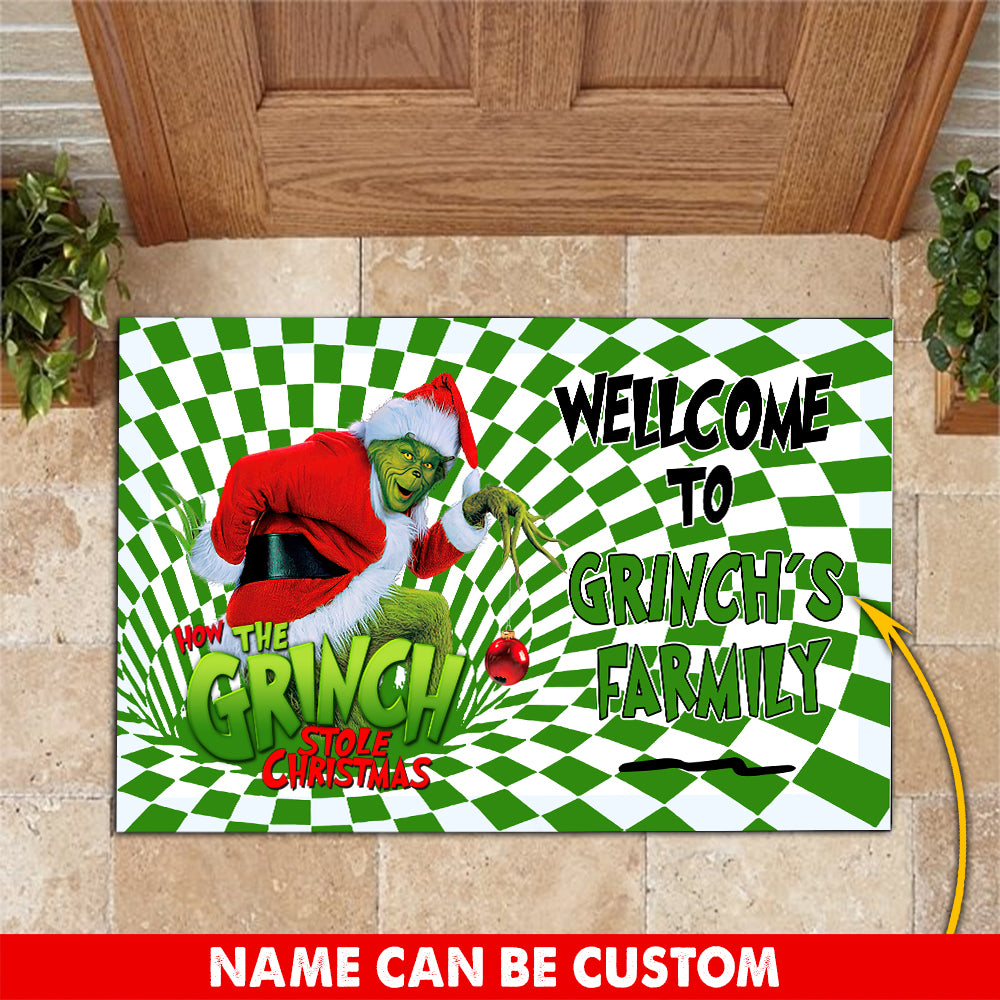 Grinch's Family Doormat Custom T-44307 ETHA021123