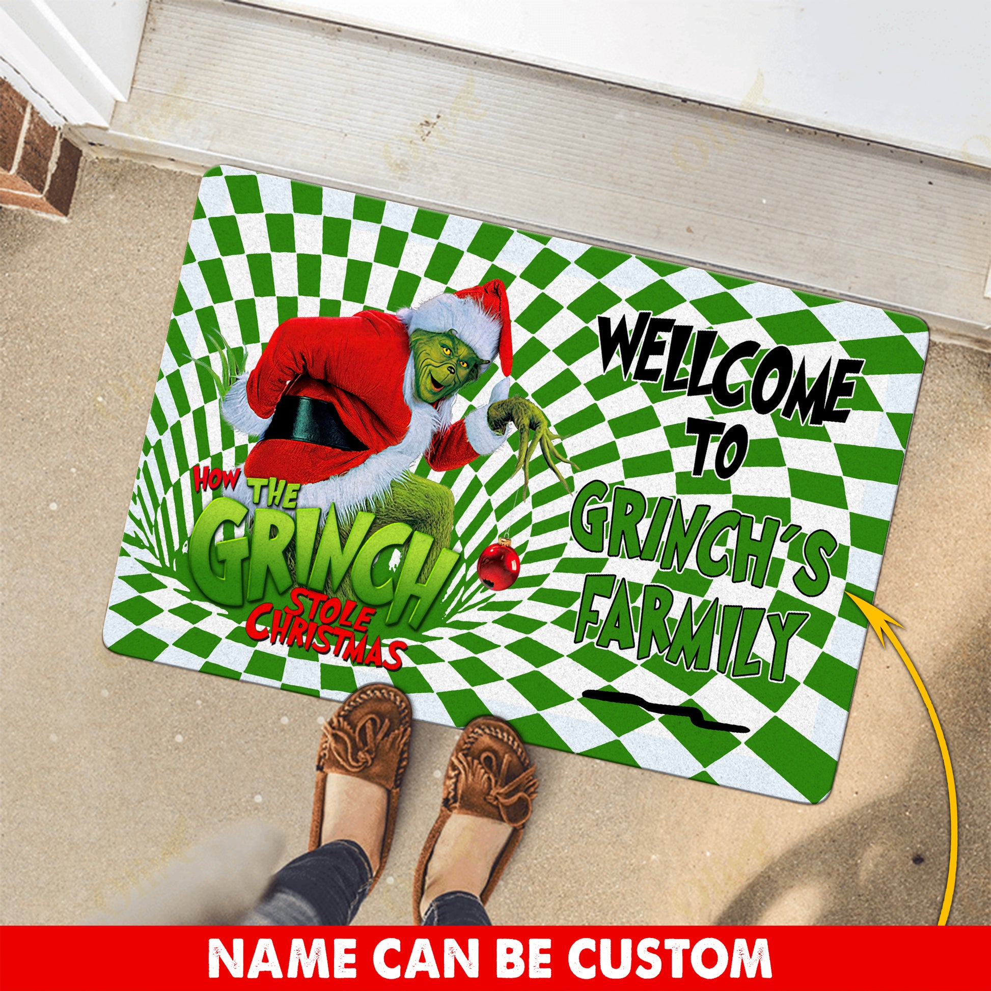 Grinch's Family Doormat Custom T-44307 ETHA021123