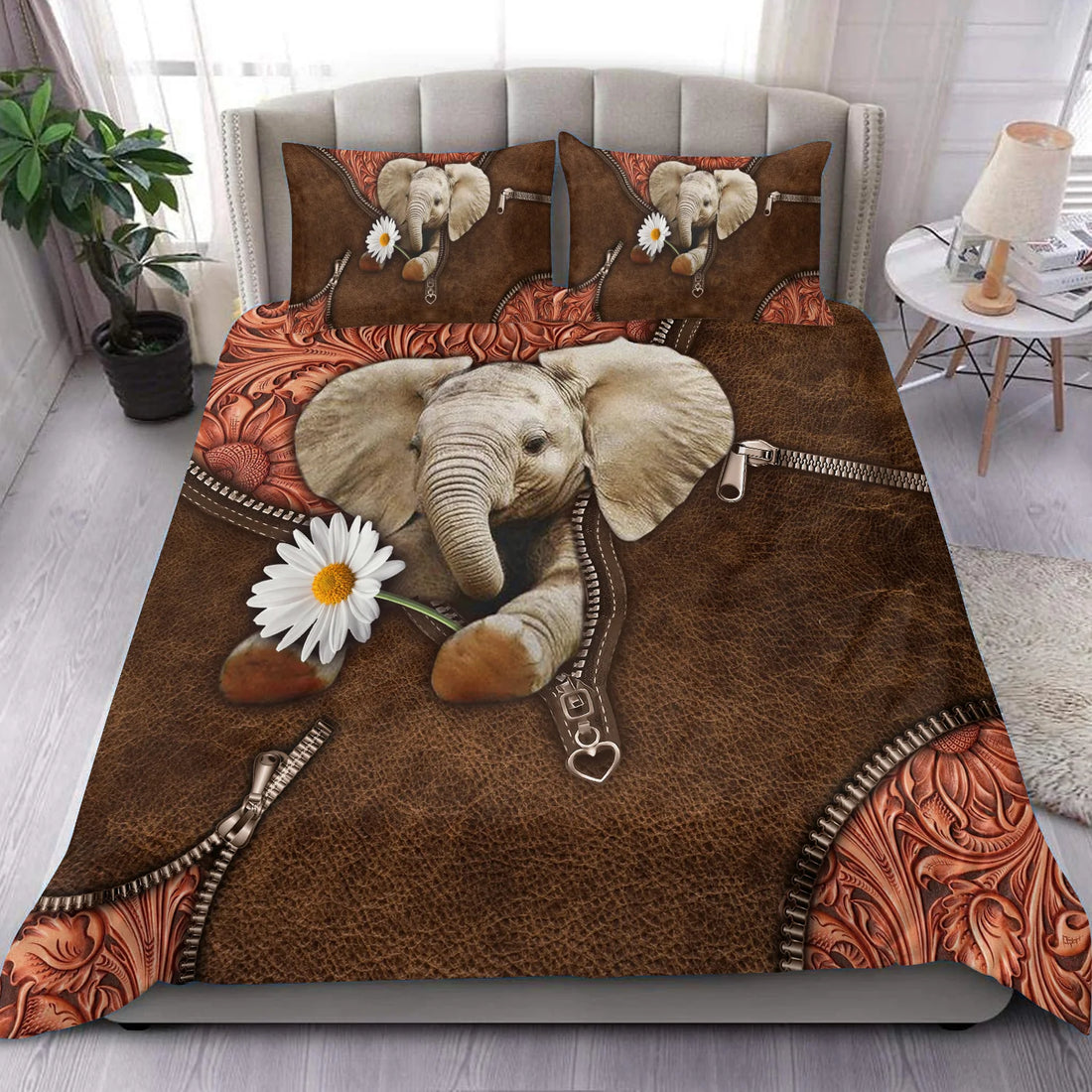Elephant Bedding Set, Gift for Elephant Lovers 