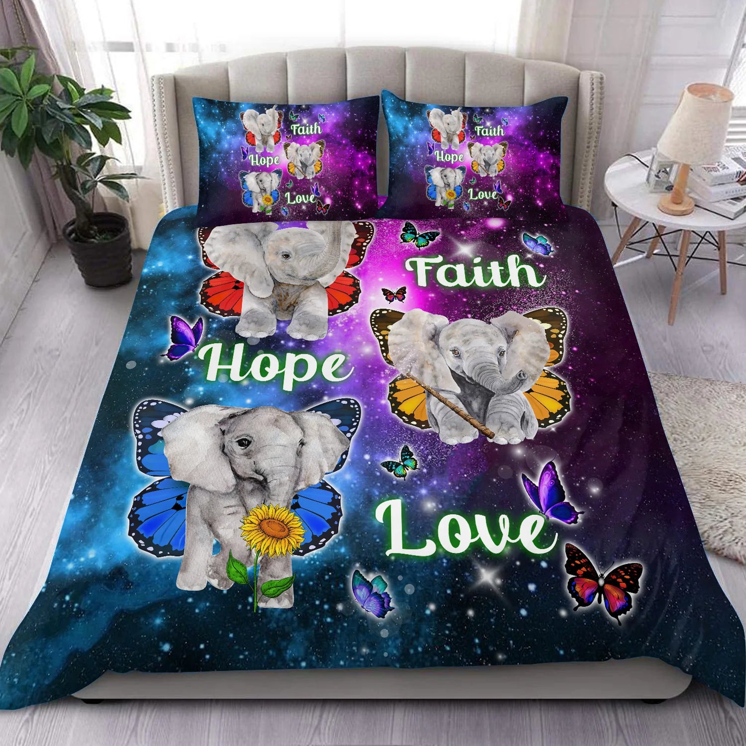 Elephant Bedding Set, Gift for Elephant Lovers - PF10094