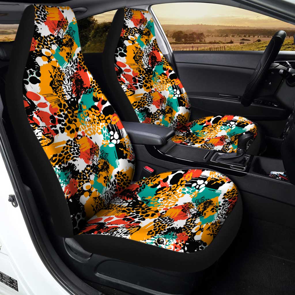 Exotic Leopard Car Seat Covers Custom Animal Skin Print Car Accessories - Gearcarcover - 1