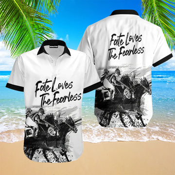 Fate Loves The Fearless Horse Racing Aloha Hawaiian Shirts For Men & For Women