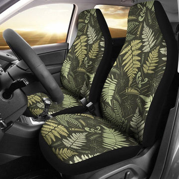 Fern Leave Green Jungle Pattern Printed Car Seat Covers