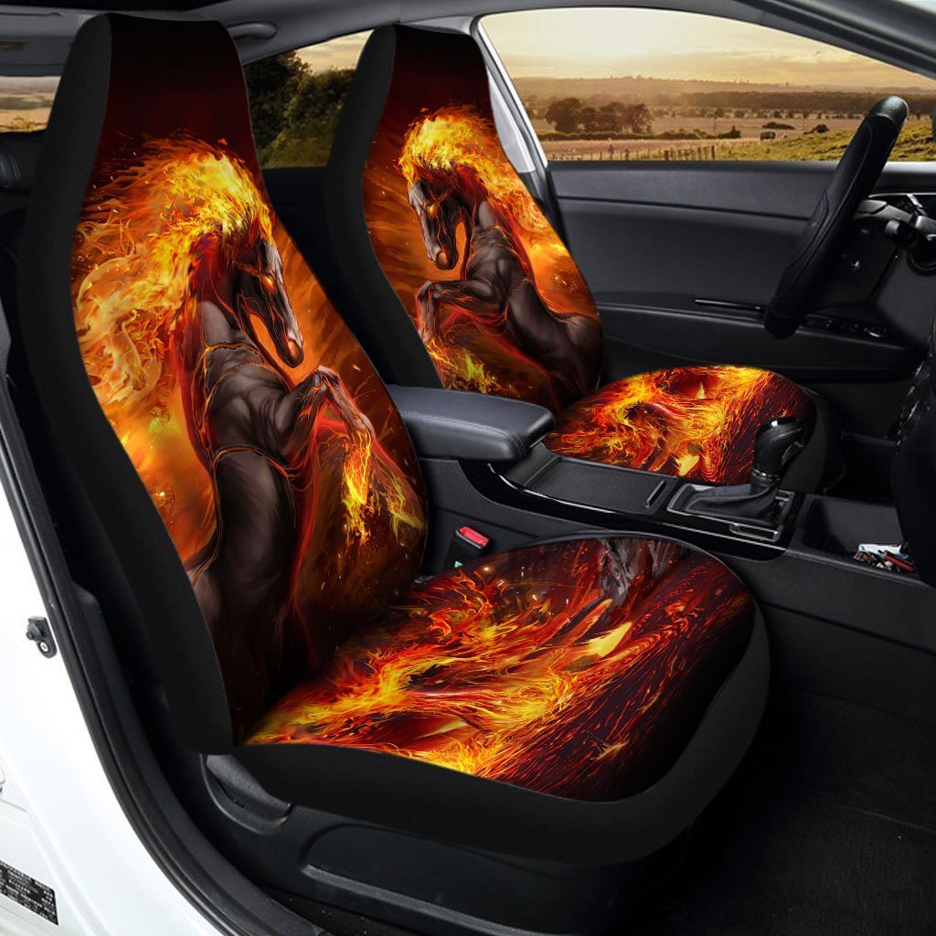 Fire Horse Car Seat Covers Custom Animal Car Accessories - Gearcarcover - 1