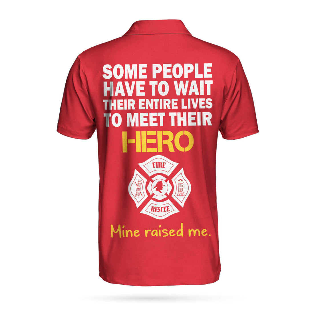 Firefighters Daughter Short Sleeve Polo Shirt Wait Their Entire Lives Red Firefighter Shirt For Men - 1