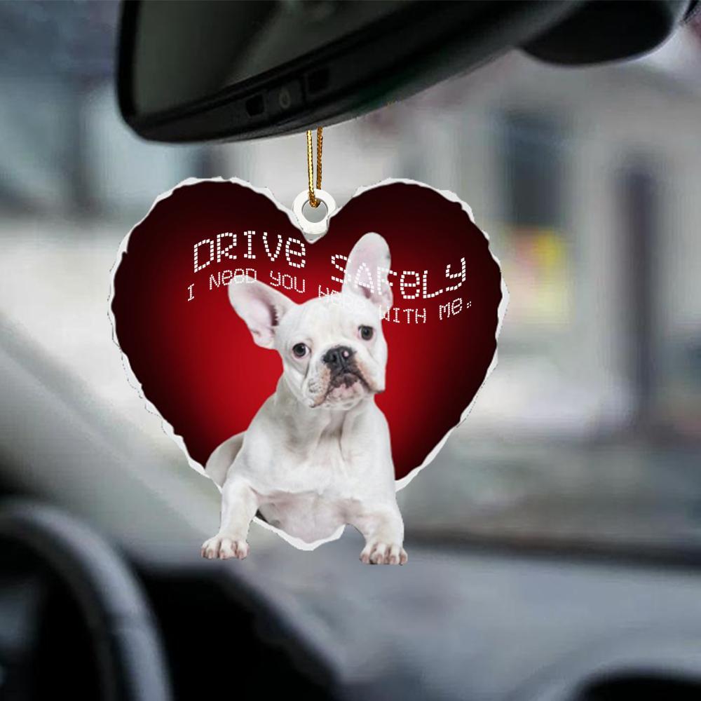 French Bulldog 3 Drive Safely Car Hanging Ornament, Gift For Dog Lover