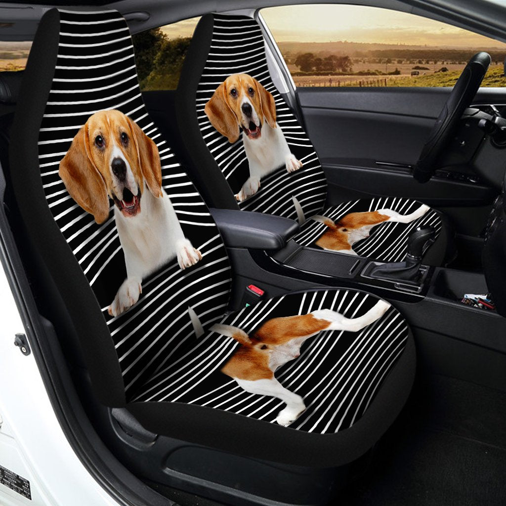 Funny Beagle Car Seat Covers Custom Beagle Car Accessories For Dog Lovers - Gearcarcover - 3