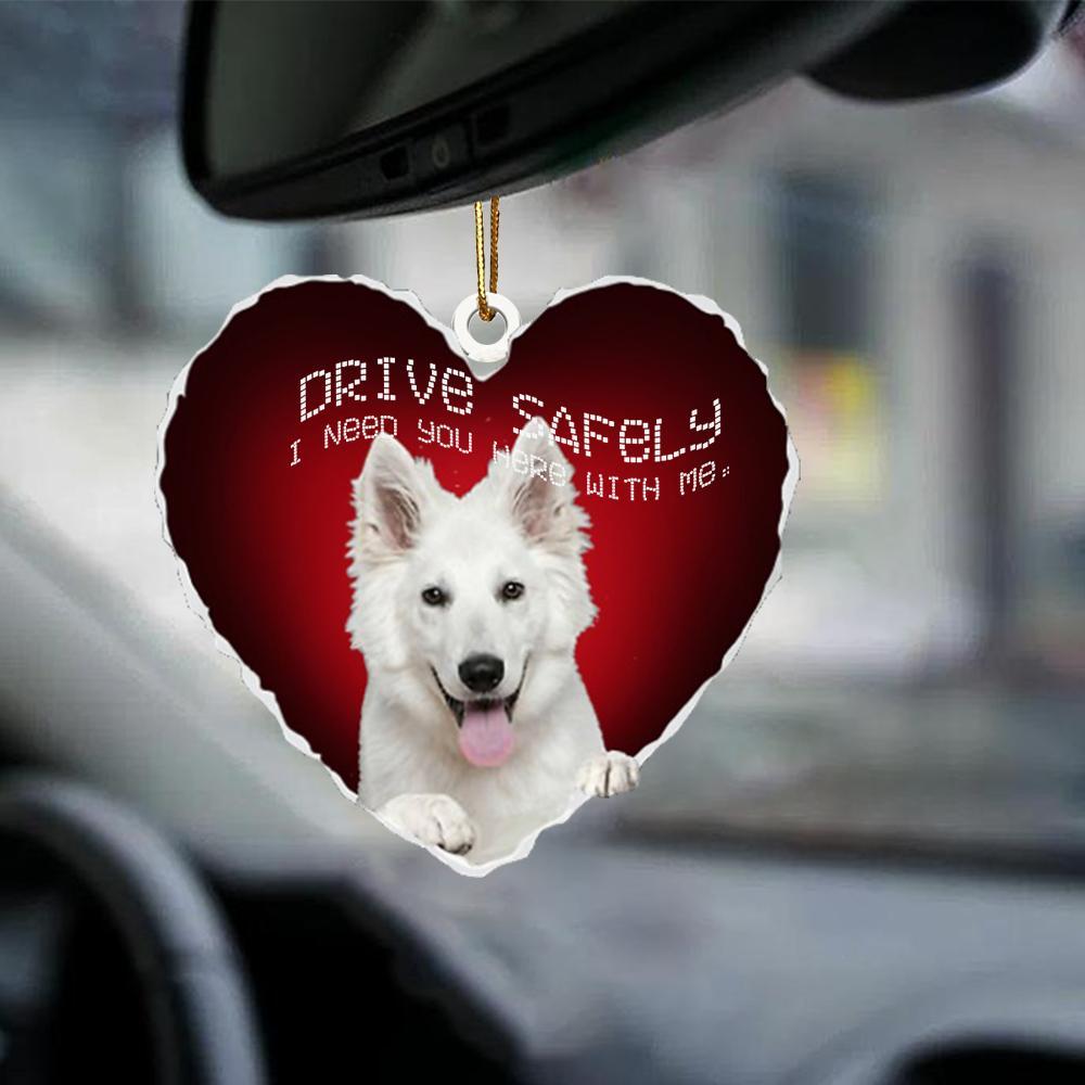 German Shepherd 2 Drive Safely Car Hanging Ornament, Gift For Dog Lover