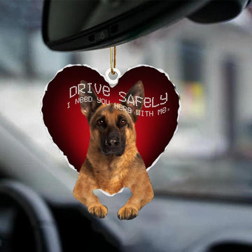 German Shepherd Drive Safely Car Hanging Ornament, Gift For Dog Lover
