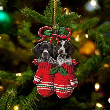 German Shorthaired Pointer Inside Your Gloves Christmas Holiday Two Sided Ornament, Gift For Dog Lovers