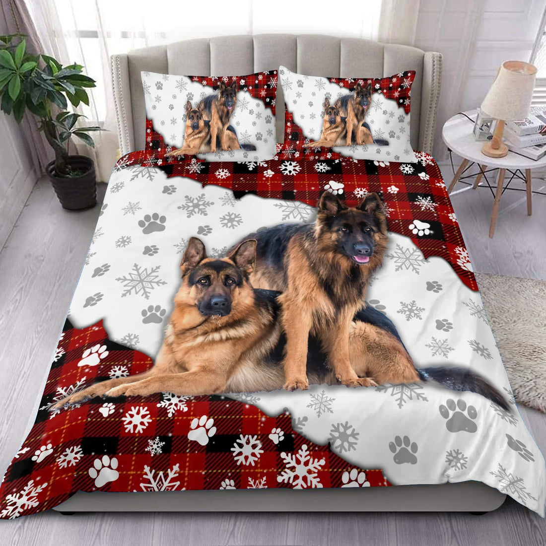 Germanshepherd Bedding Set, Gift for German Shepherd Lovers