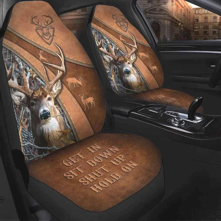 Get In Sit Down Hunting Seat Cover, Front Bucket Seat Cover For Car