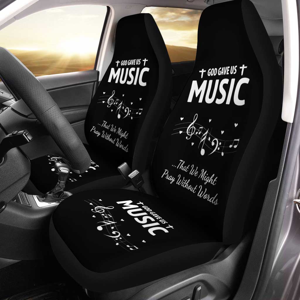 God Gave Us Music Car Seat Covers Notes Music Car Accessories - Gearcarcover - 1