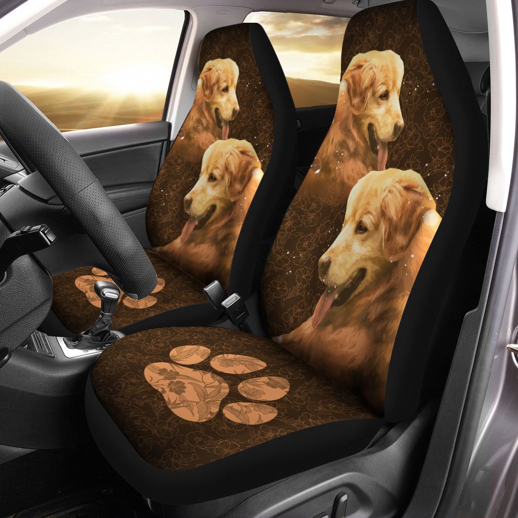 Golden Retriever Car Seat Covers Custom Puppies Dog Car Accessories - Gearcarcover - 1