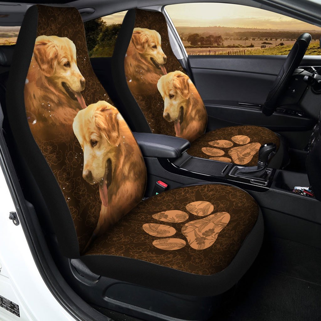 Golden Retriever Car Seat Covers Custom Puppies Dog Car Accessories - Gearcarcover - 1