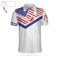Golf American Flag New Custom Polo Shirt White Golf Pattern Personalized Polo Shirt Patriotic Golf Shirt For Men - 4