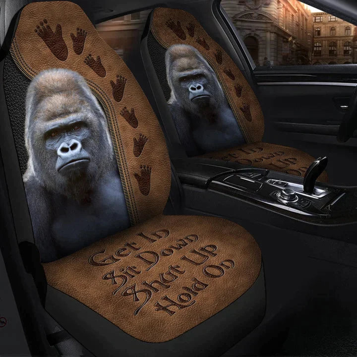 Gorilla Hold on Funny Car Seat Covers, Front Bucket Seat Cover For Car