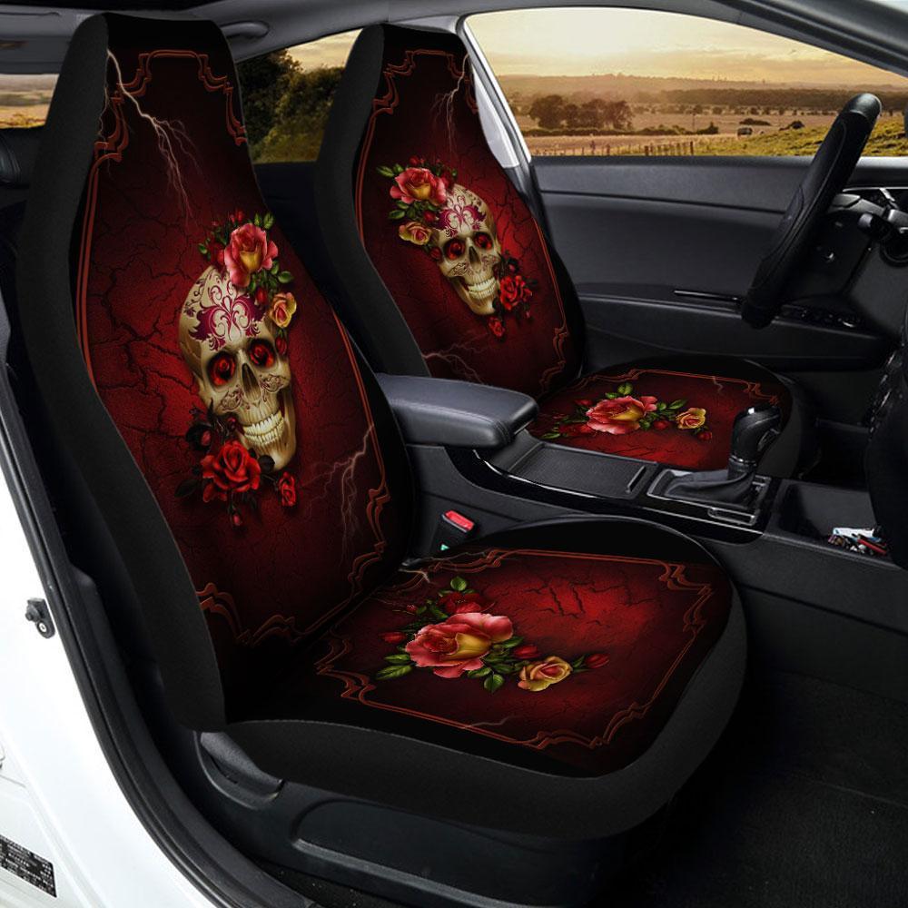 Gothic Floral Rose Car Seat Covers Custom Car Accessories - Gearcarcover - 1