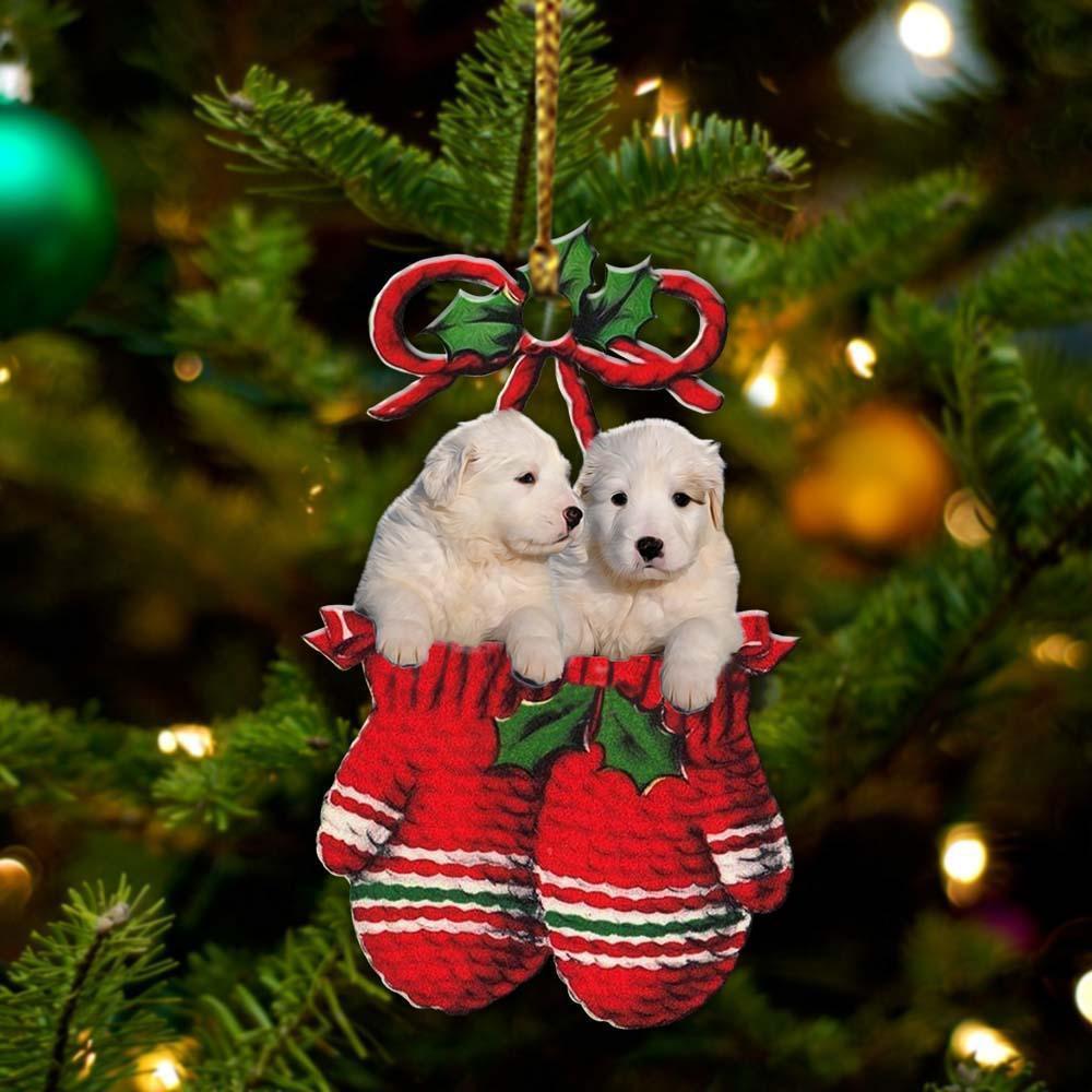 Great Pyrenees Inside Your Gloves Christmas Holiday Two Sided Ornament, Gift For Dog Lovers