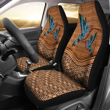 Hummingbird Rattan Teaxture Car seat cover