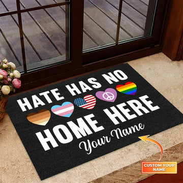 Hate Has No Home Here Doormat, Front Doormat, Housewarming Doormat, Multipurpose Doormat, Funny Doormat, Home Decor