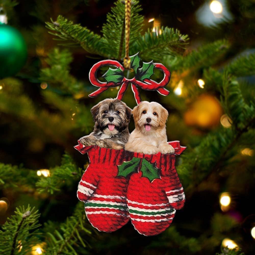 Havanese Inside Your Gloves Christmas Holiday Two Sided Ornament, Gift For Dog Lovers