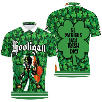 Hooligan Irish Leprechaun Saint Patrick Day 3D Polo Shirt, Jersey Polo Shirt S