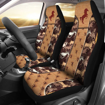 Horse 3D Printed On Car Seat Covers, Front Carseat Cover With Horses