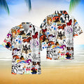 Horseback Riding Stickers Hawaii Shirt Button Down Short Sleeves Hawaiian Full Print Shirt