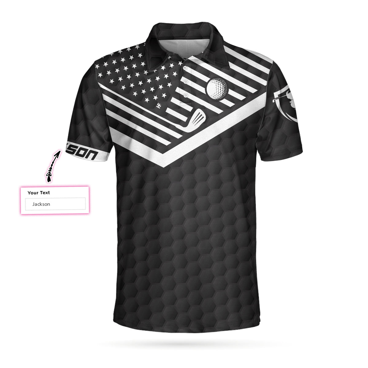 Id Tap That Golf Custom Polo Shirt Personalized Golf American Flag Golf Shirt For Men - 4