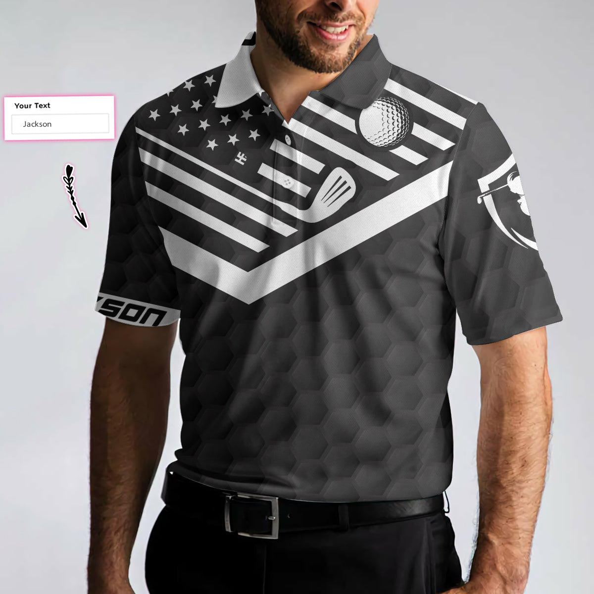 Id Tap That Golf Custom Polo Shirt Personalized Golf American Flag Golf Shirt For Men - 2
