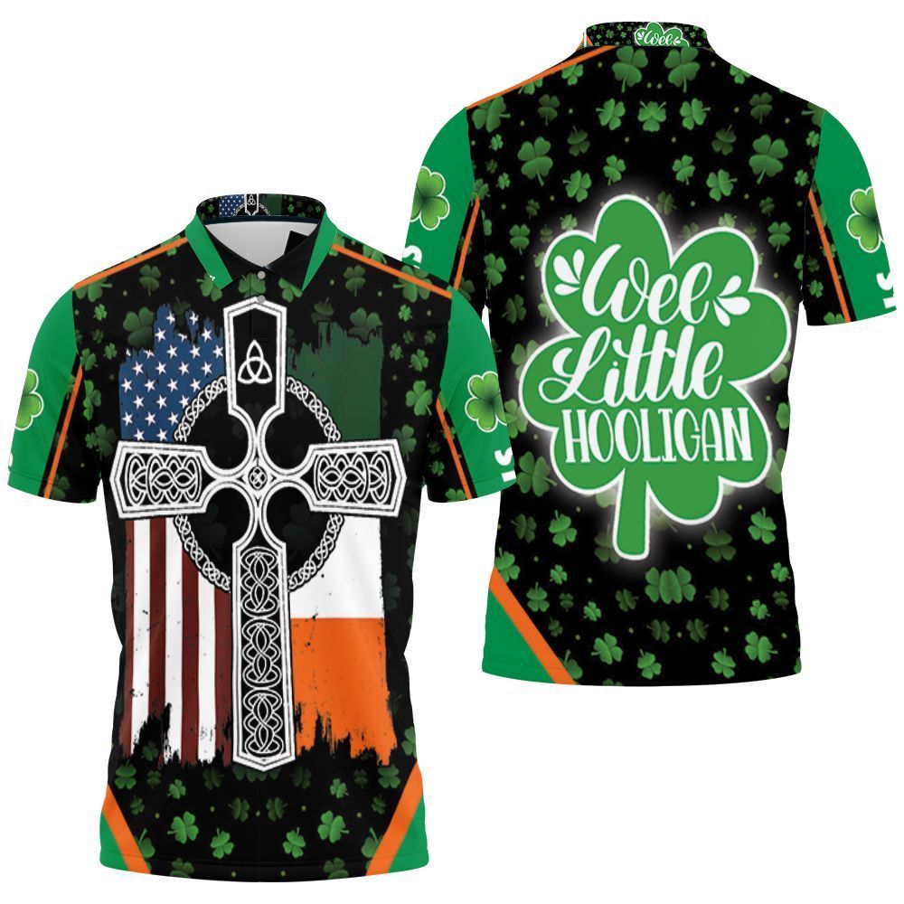 Irish By Blood American By Birth Patriot By Choice Saint Patrick Day 3D Polo Shirt, Jersey Polo Shirt