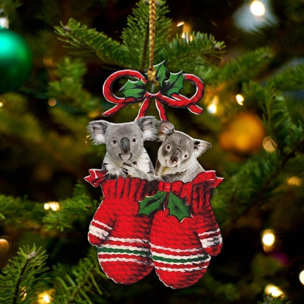 Koala Inside Your Gloves Christmas Holiday Two Sided Ornament, Gift For Dog Lovers