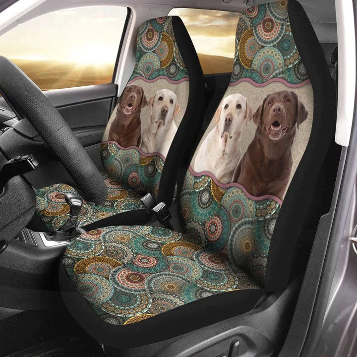 Labrador Art front Car Seat Cover Size Universal